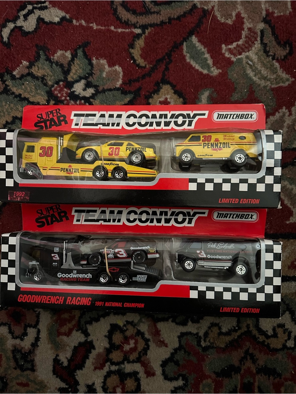 Matchbox Dale Earnhardt and Michael Waltrip Convoy Transporter Toy Set